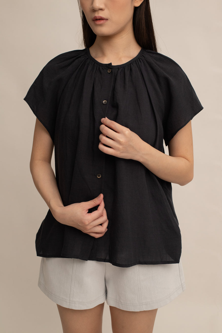 Lyra Button Top