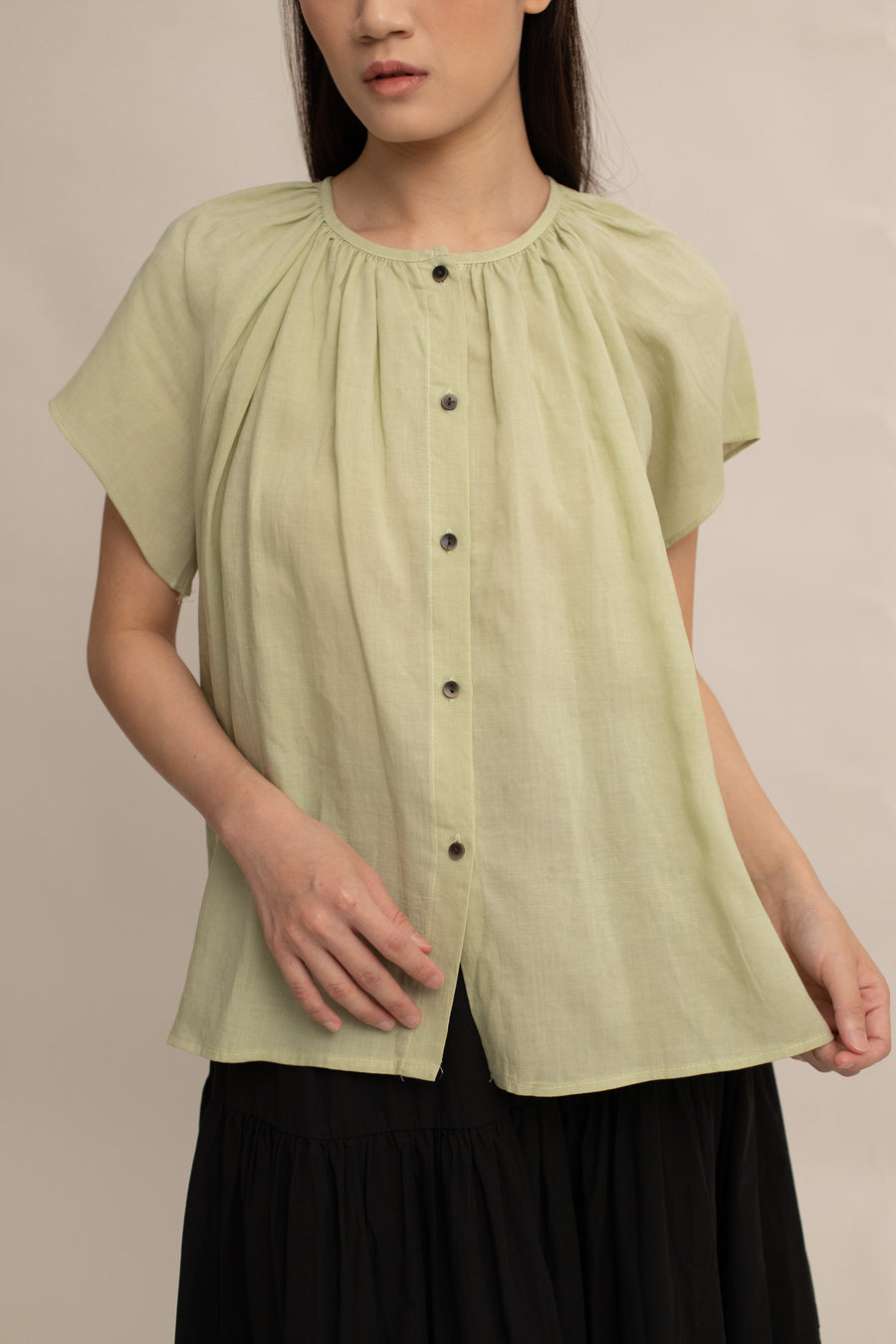Lyra Button Top
