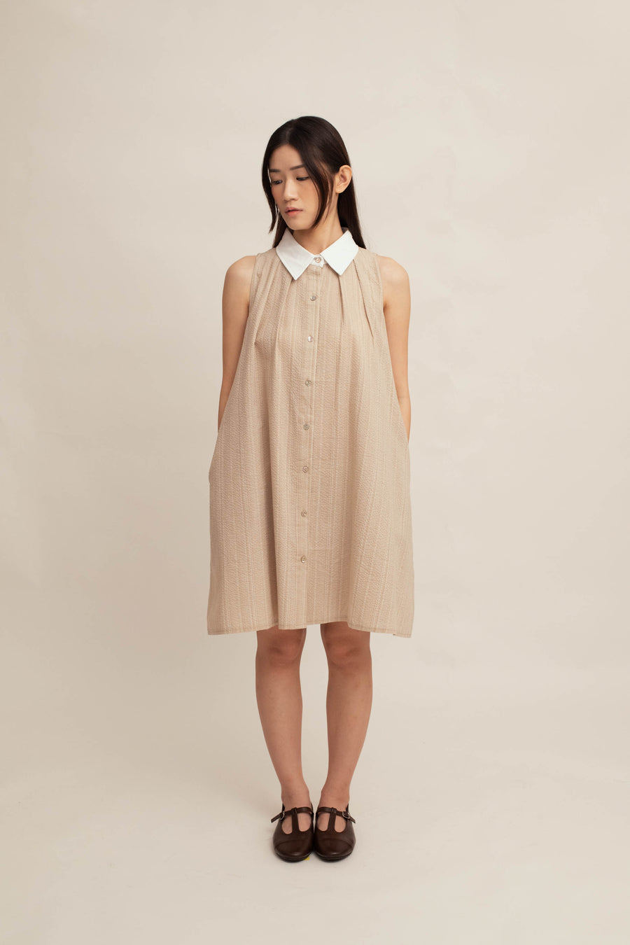Maribel Collar Midi Dress