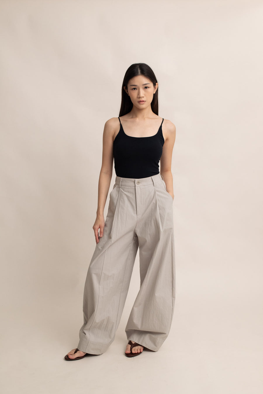 Opal Wide-Leg Cotton Pants