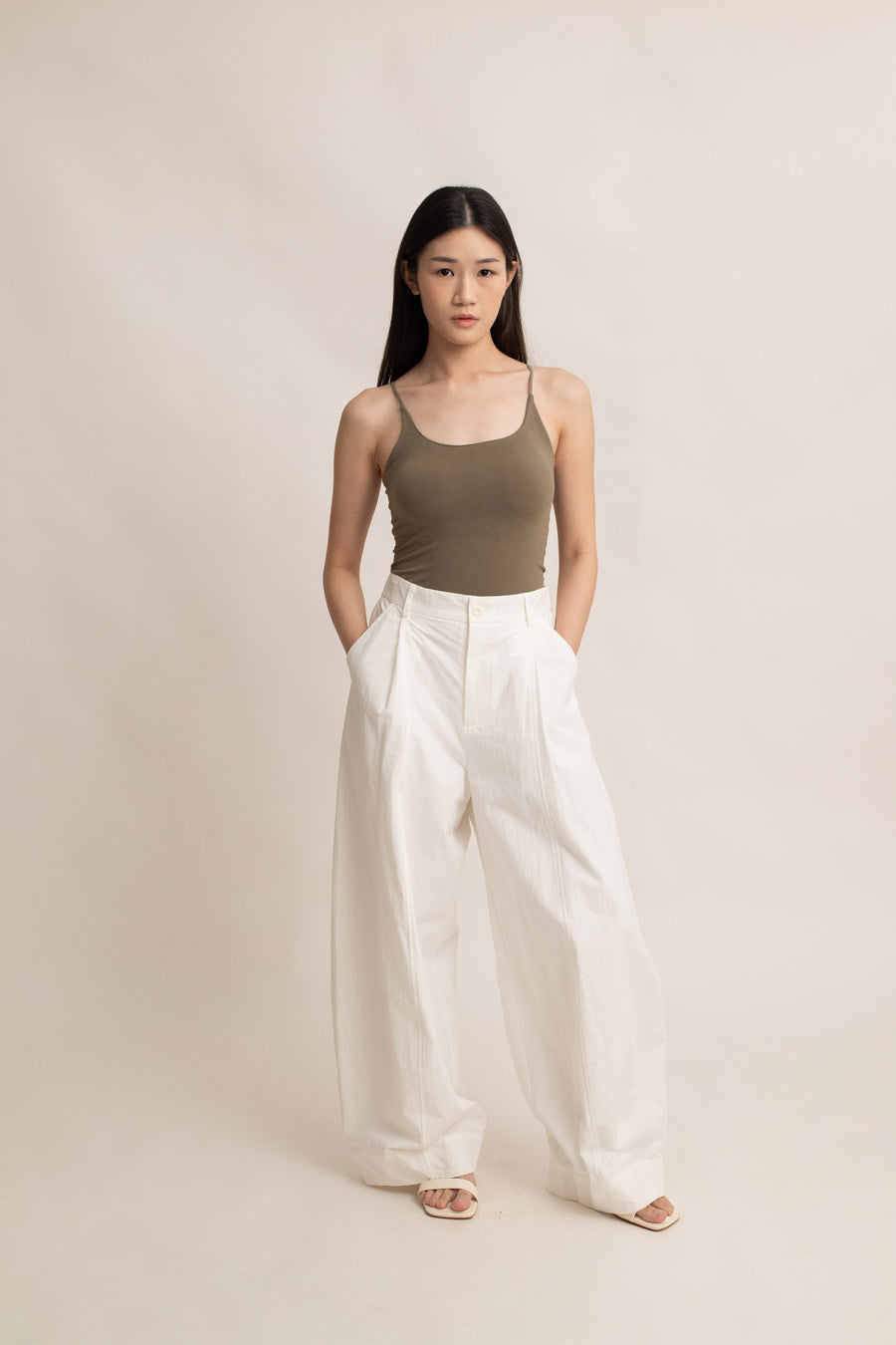Opal Wide-Leg Cotton Pants