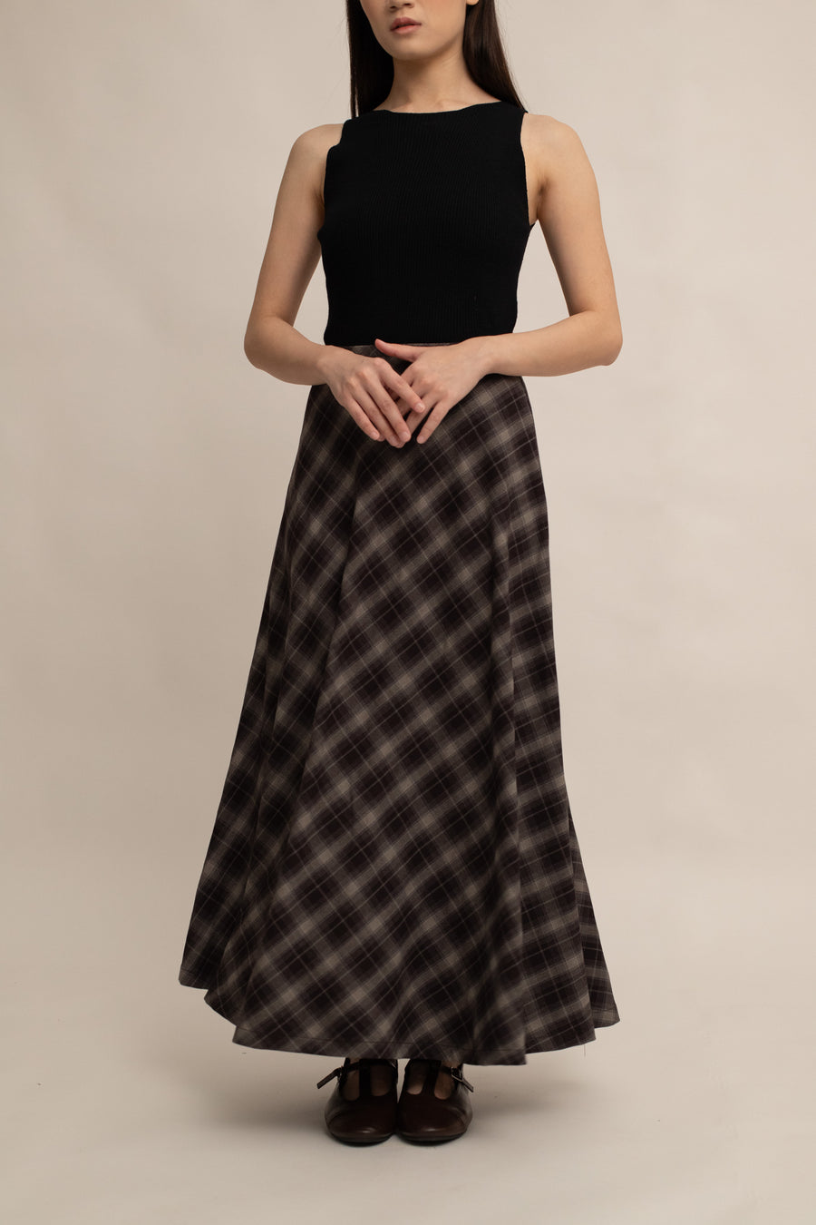 Revee Plaid A-Line Skirt