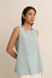 Serra Tie Back Linen Top