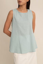 Serra Tie Back Linen Top
