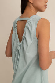 Serra Tie Back Linen Top