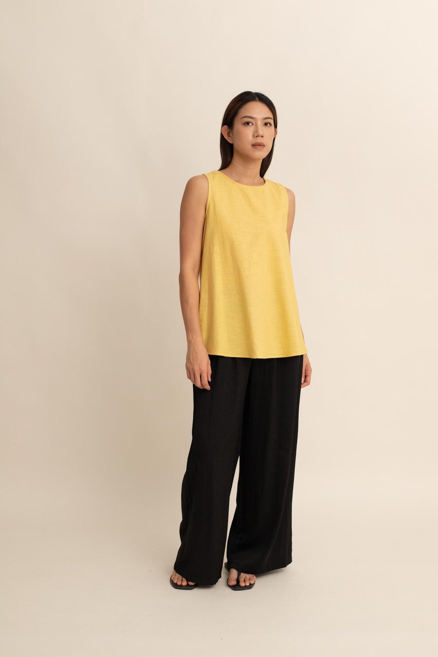 Serra Tie Back Linen Top