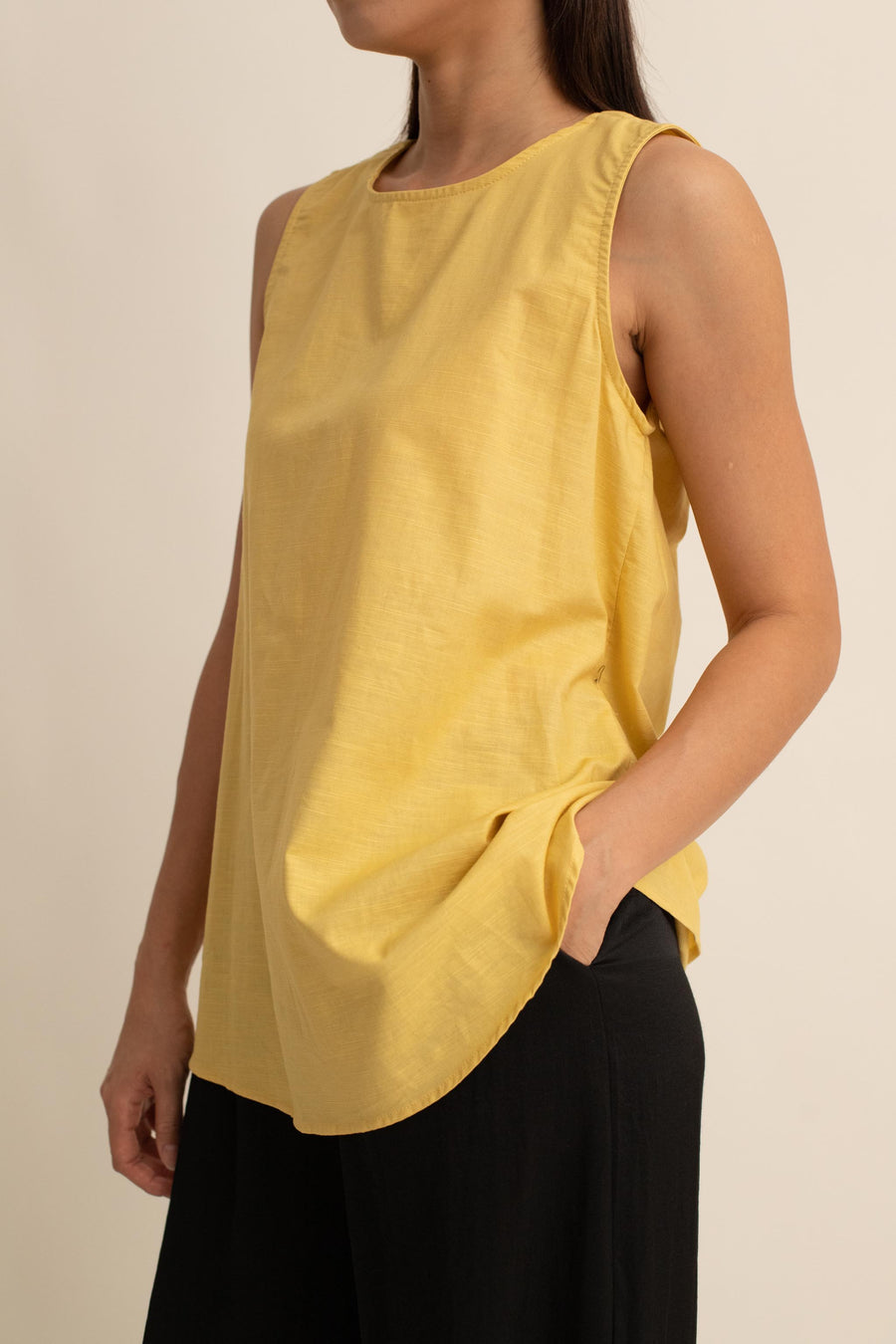 Serra Tie Back Linen Top