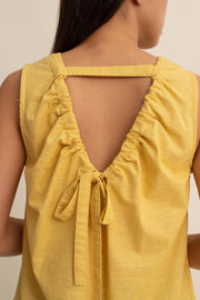 Serra Tie Back Linen Top