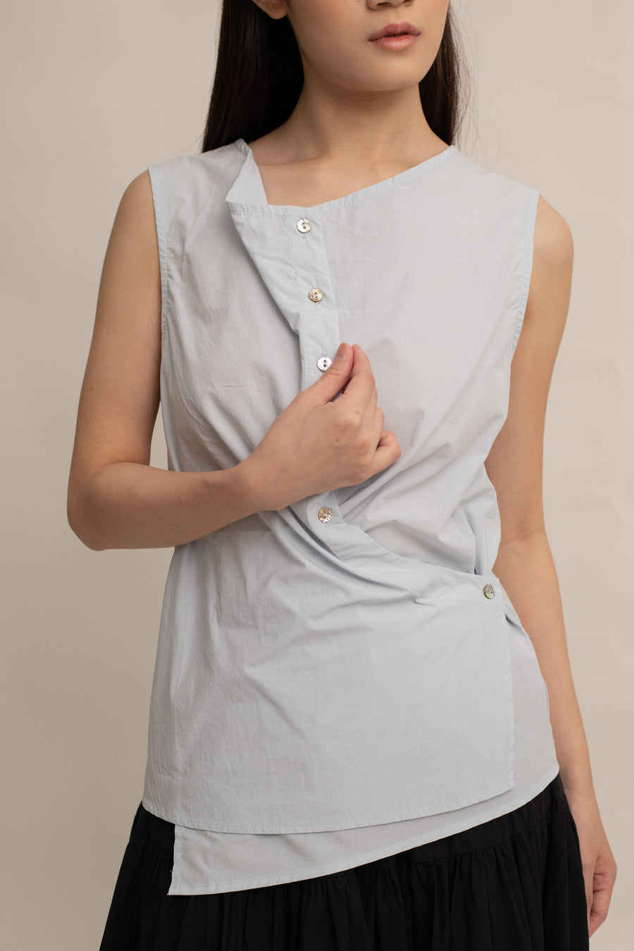 Tara Button Top