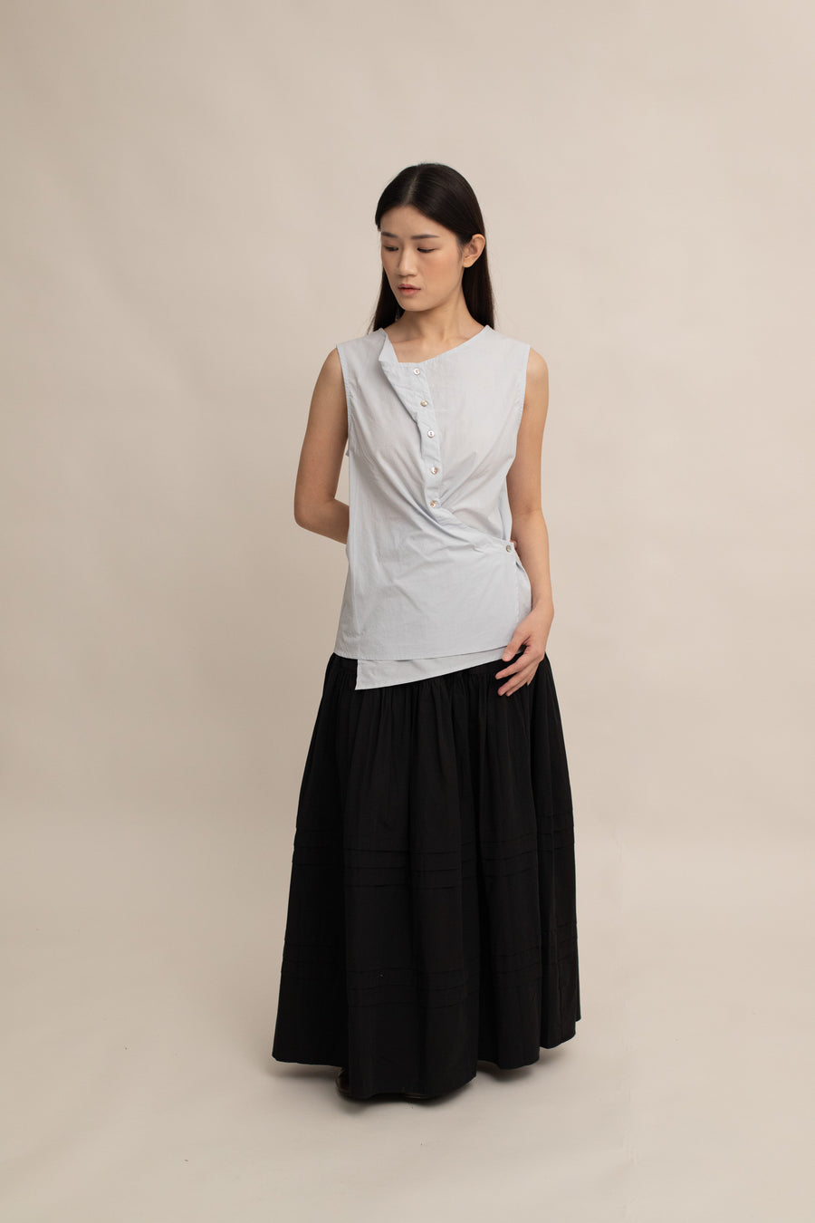 Tara Button Top