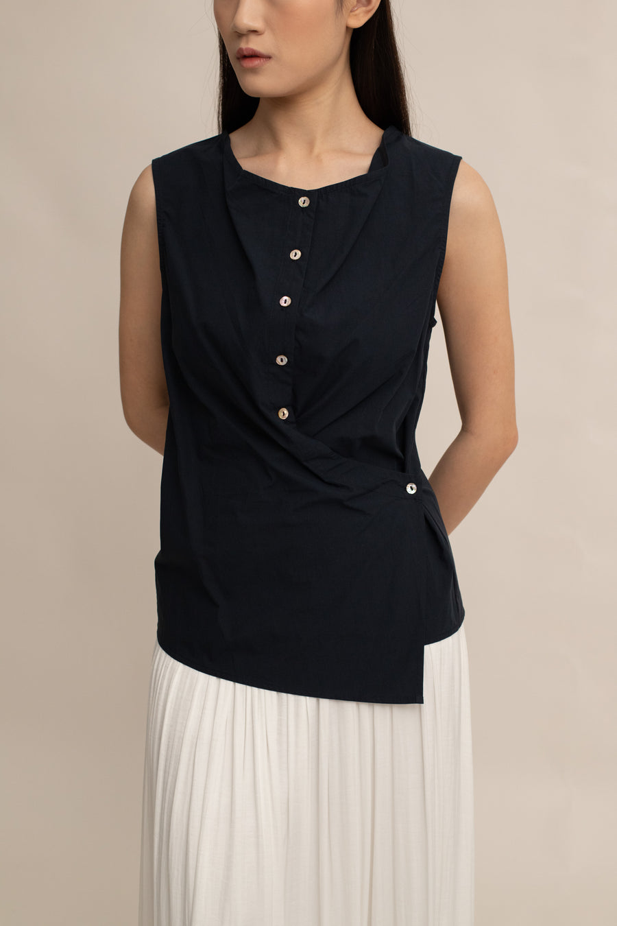 Tara Button Top
