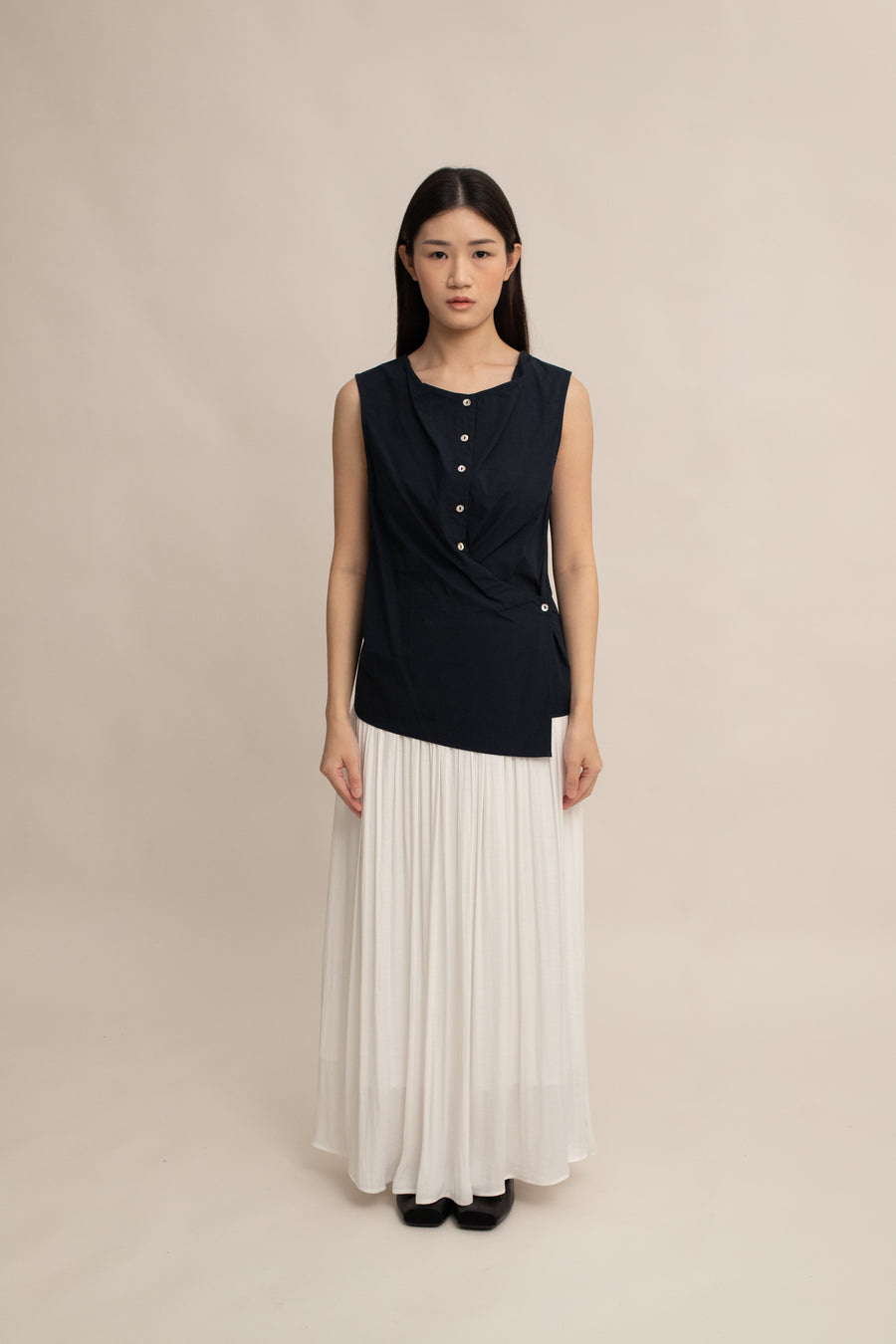 Tara Button Top