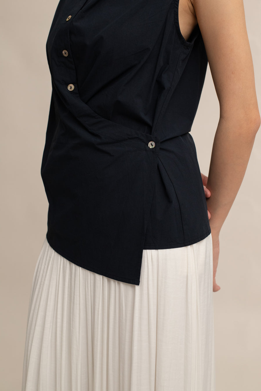 Tara Button Top
