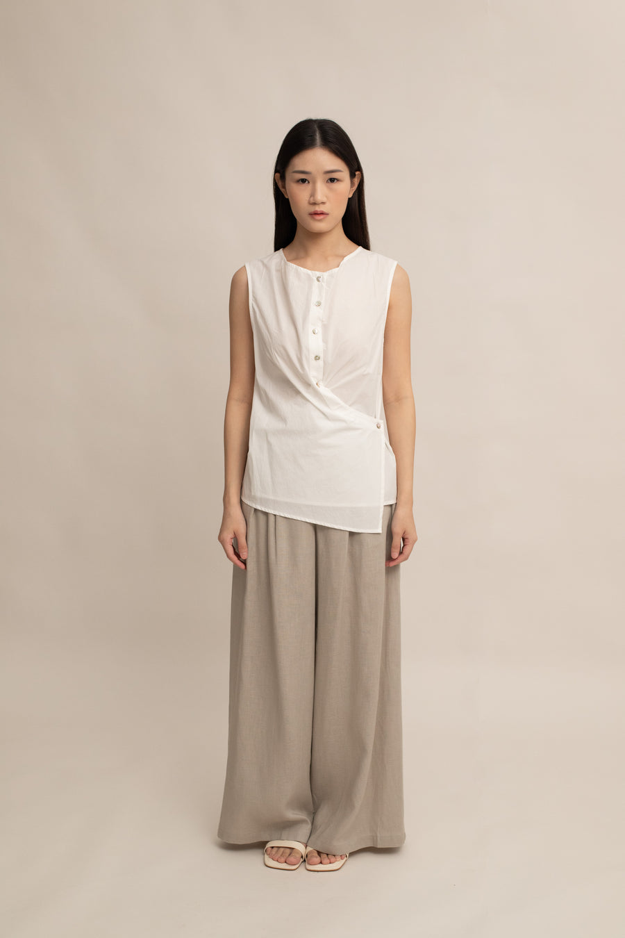 Tara Button Top