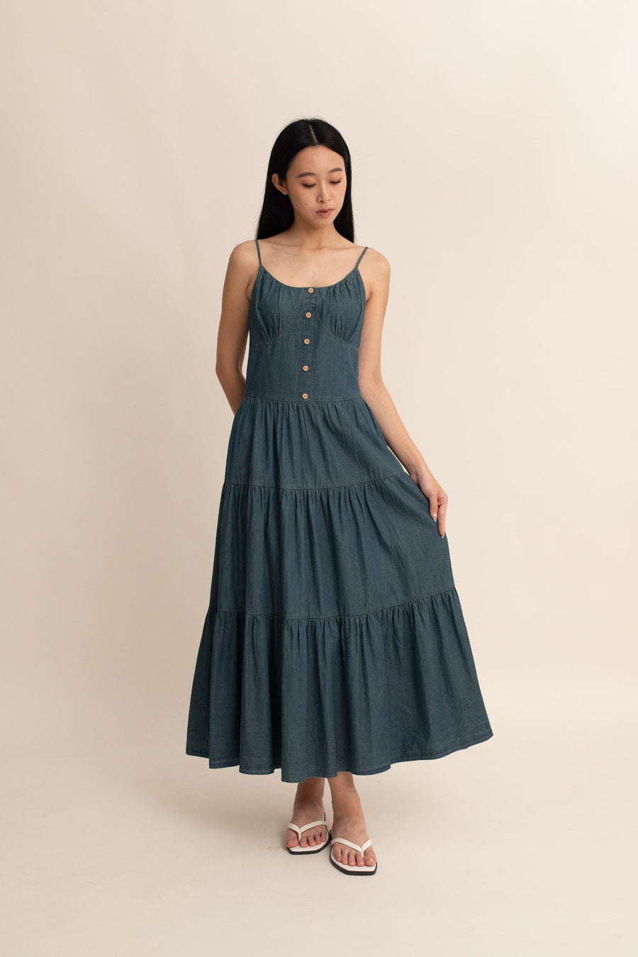 Julietta Tiered Denim Dress