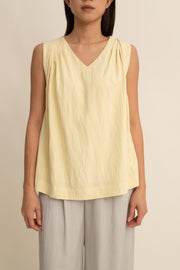 Solenne V-neck Pleated Top