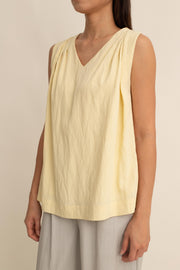 Solenne V-neck Pleated Top