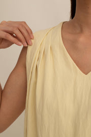 Solenne V-neck Pleated Top